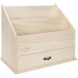 Porte-courrier en bois, 30 x 15 x 25 cm