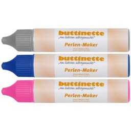 buttinette Set de stylos ""tendance"" pour créer des perles, 3x 30 ml