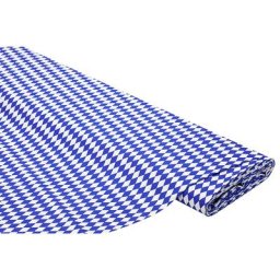 Tissu coton ""mini-losange"", bleu/blanc