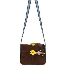 Sac à main épouvantail, marron/bleu