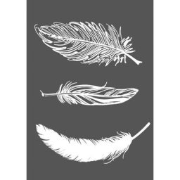 Rayher Pochoir pour sérigraphie ""plumes"", 14,8 x 21 cm