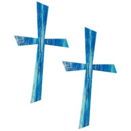Motifs en cire ""croix bleue