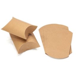 Boîtes à plier en papier kraft, marron, 2 dimensions différentes, 12 pièces