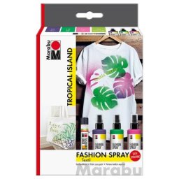 Set de peinture pour tissu ""Fashion-Spray"" de Marabu ""Tropical Island