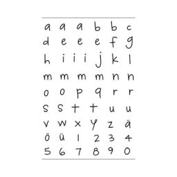 Set de tampons clear ""lettres minuscules