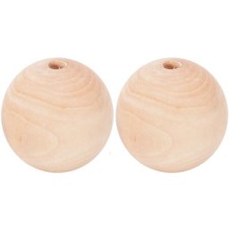 Boules en bois de hêtre brut, 60 mm Ø