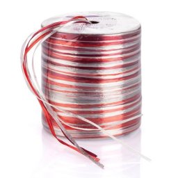 Raphia nacré, 50 m, rouge/blanc/argenté