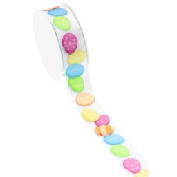Ruban ""œufs de Pâques"", multicolore, 25 mm, 5 m