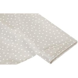 Linge de table épongeable - toile cirée ""pois"", taupe/blanc