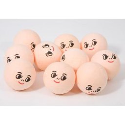 Boules de cellulose avec visage, Ø 30 mm, 10 pièces