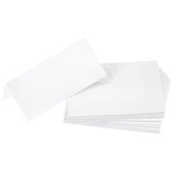 Marque-places, blanc, 4,5 x 10 cm, 25 pièces