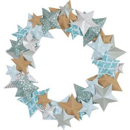 Folia kit créatif ''couronnes d'étoiles'', bleu-marron