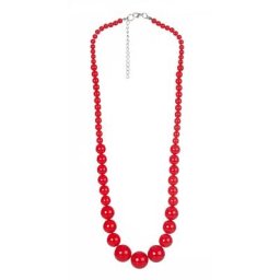 Collier de perles, rouge
