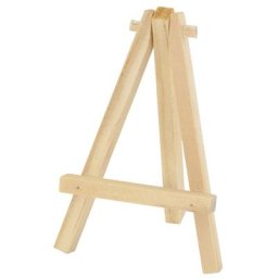 Mini chevalet ""porte-carte"" en bois, 8 cm, 6 pièces