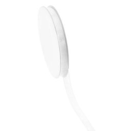 Ruban organza, blanc, 10 mm, 25 m