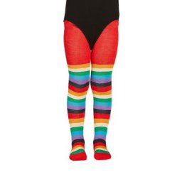 Collants rayés opaques pour enfants, multicolore