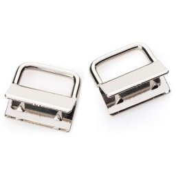Embouts à pincer pour porte-clés, argenté, 10 pièces