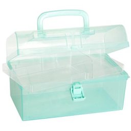buttinette Boîte de rangement en plastique, 23 x 13 x 13 cm