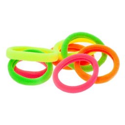 Élastiques à cheveux ""fluo"", 8 pièces
