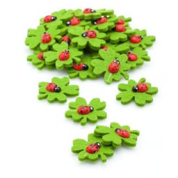 Motifs déco ""feuilles de trèfle"", 3,5 cm, 24 pièces