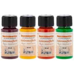 buttinette Set de peintures pour soie ""printemps"", 4x 50 ml