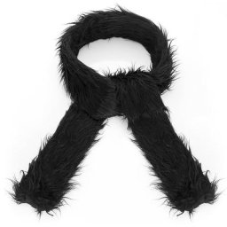 Écharpe en peluche, noir