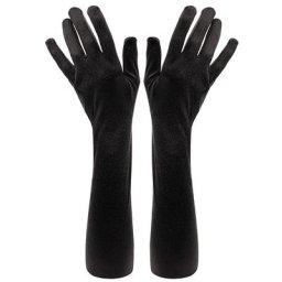 Gants en satin longs, noir