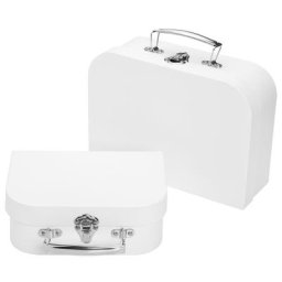Malettes à décorer, blanc, 2 pièces