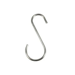 Crochets S en métal, argent, 8 pièces