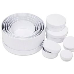 Boîtes en carton ""rond"", 4–15 cm Ø, 12 pièces
