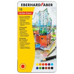 Set de crayons aquarellables, 12 crayons, 1 pinceau