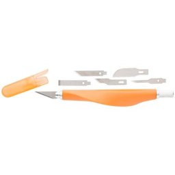 buttinette Set de couteaux de précision, 1 manche et 6 lames