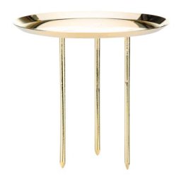 Supports de bougies, doré, 8 cm Ø, 4 pièces