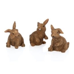 Famille de lapins, 2,5 cm, 3 pièces