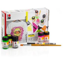 Marabu Kit débutant ""peintures fluorescentes pour textiles