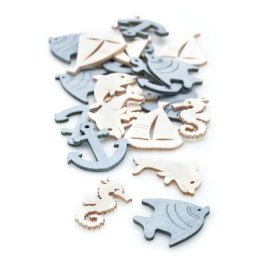 Confettis de table ""maritimes"", 4 cm, 24 pièces