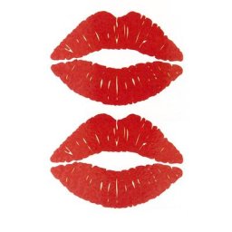 Set de tatouages ""bouche en cœur