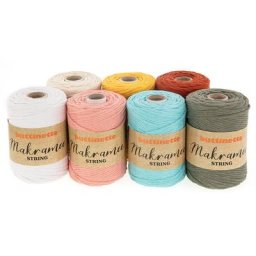 buttinette Corde peignée pour macramé ""string"", torsion simple, 3 mm, 150 m