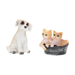Chats et chien, 2–3,5 cm, 3 pièces