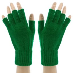 Mitaines en maille, vert foncé