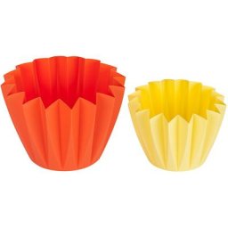 Set de pots en plastique, mangue/ananas, 2 pièces