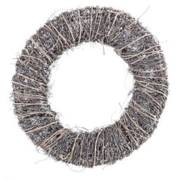 Couronne en sarment de vigne, gris/couleur naturelle, 35 cm Ø