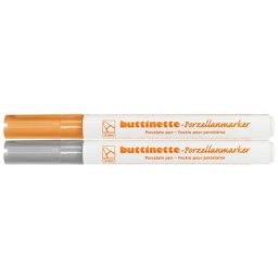 buttinette Feutres pour porcelaine, or/argent
