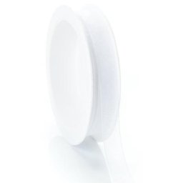 Ruban organza, blanc, 10 mm, 10 m