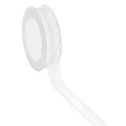 Ruban dentelle, blanc, 25 mm, 5 m