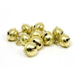 Grelots en laiton, doré, Ø 15 mm, 10 pièces