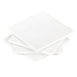 buttinette Dessous de plat, blanc, 9,5 x 9,5 cm, 4 pièces