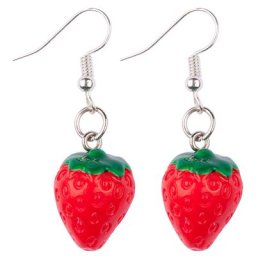 Boucles d'oreilles ""fraise