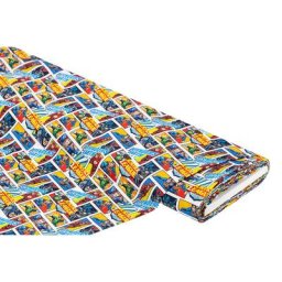 Tissu coton bio ""Justice League bande dessinée"", multicolore