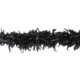 Boa de plumes, noir, 90g, 1,80 m